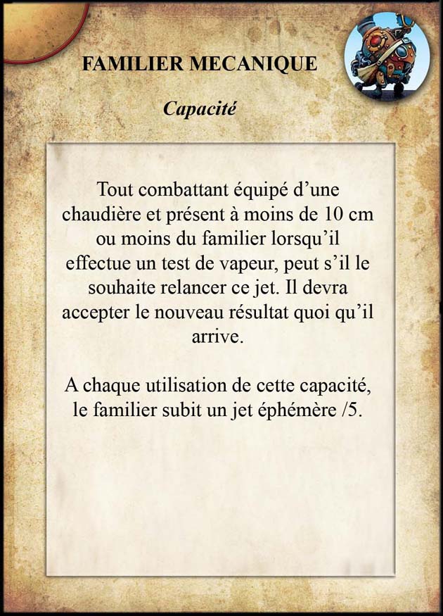 Capacité du Familier Mécanique